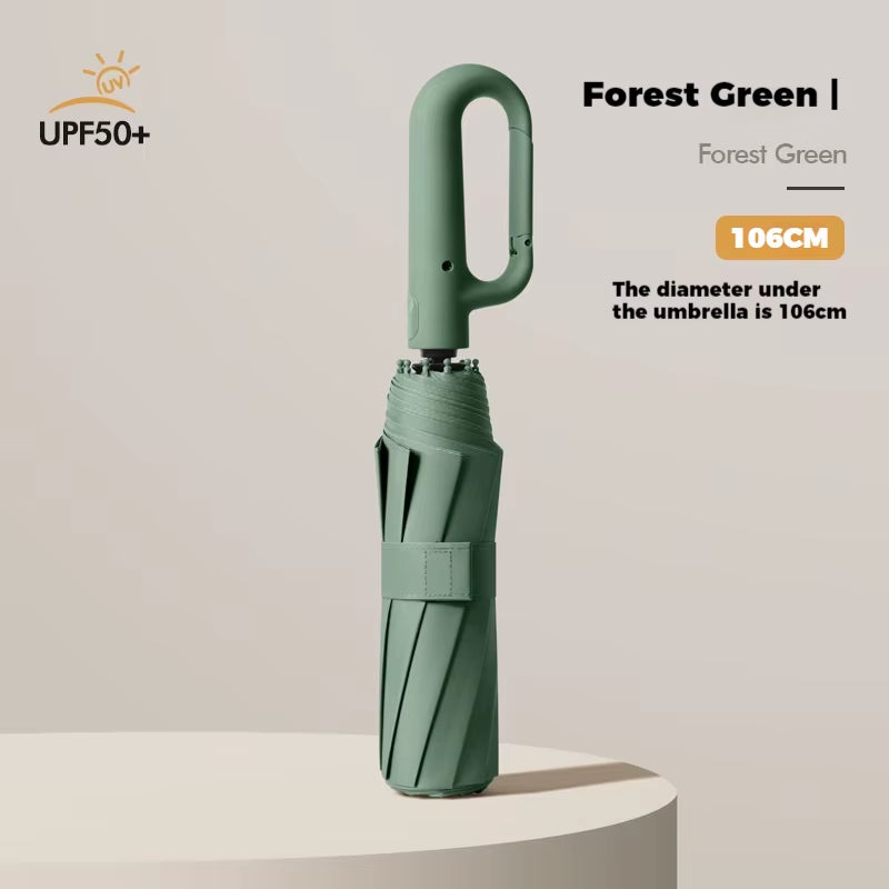 Ring Buckle Design 10 Rib Fully Automatic Umbrella for Men Folding Extra Large Strong Strong WOMEN'S Sunshade Double Umbrella