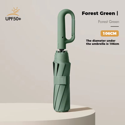 Ring Buckle Design 10 Rib Fully Automatic Umbrella for Men Folding Extra Large Strong Strong WOMEN'S Sunshade Double Umbrella