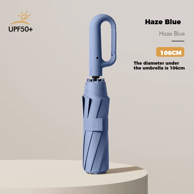 Ring Buckle Design 10 Rib Fully Automatic Umbrella for Men Folding Extra Large Strong Strong WOMEN'S Sunshade Double Umbrella