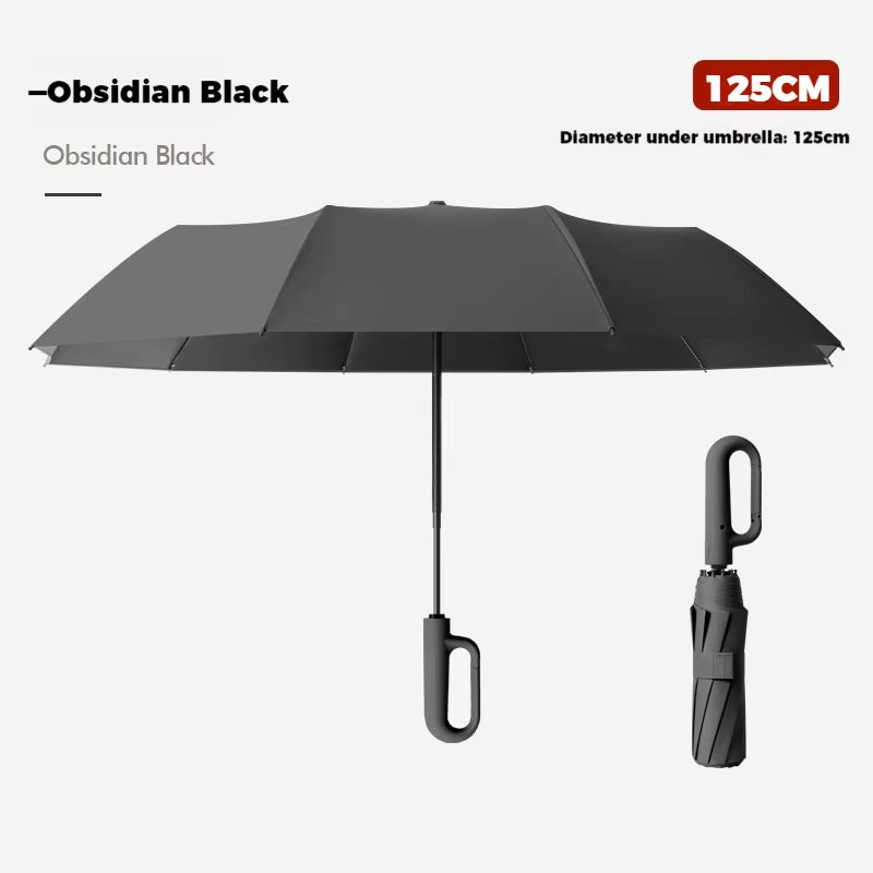 Ring Buckle Design 10 Rib Fully Automatic Umbrella for Men Folding Extra Large Strong Strong WOMEN'S Sunshade Double Umbrella