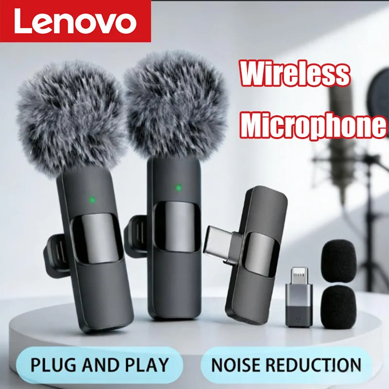Mini Portable Wireless Lavalier Microphone for Live Broadcast Gaming Audio Video Recording Iphone Android