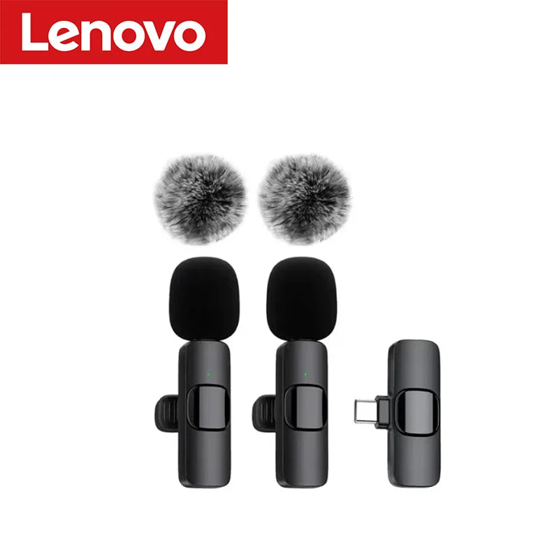 Mini Portable Wireless Lavalier Microphone for Live Broadcast Gaming Audio Video Recording Iphone Android