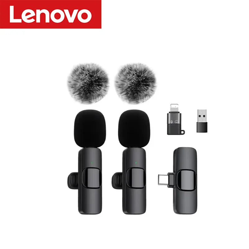 Mini Portable Wireless Lavalier Microphone for Live Broadcast Gaming Audio Video Recording Iphone Android